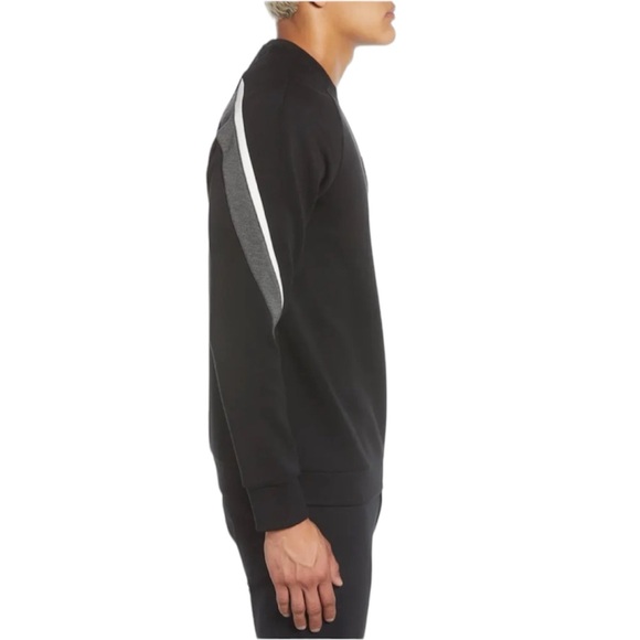 KARL LAGERFELD LM9K3753 Stripe Sleeve Crewneck Pullover Sweatshirt $129 Men’s S - Picture 11 of 11